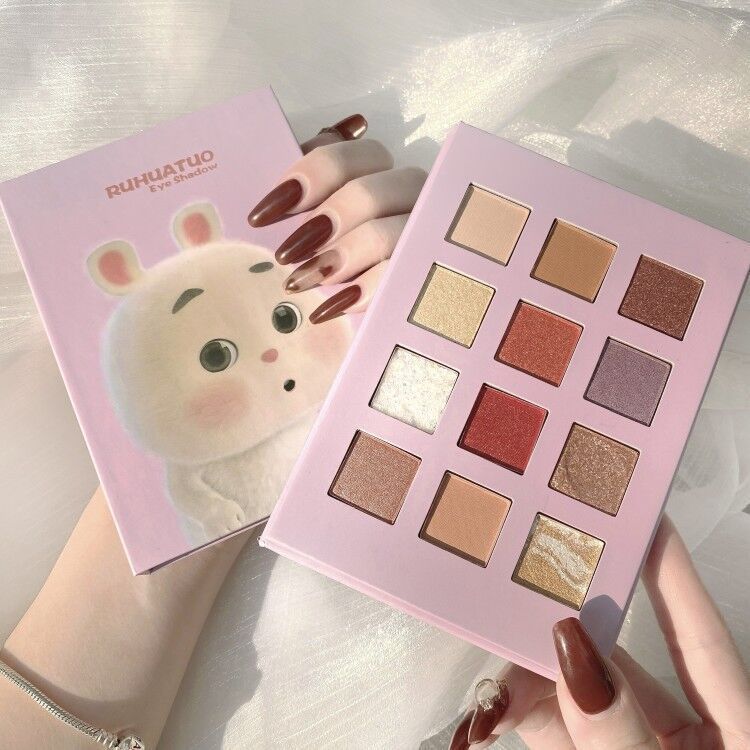 Phấn Mắt 12 Ô RUHUATUO Ngựa Thỏ Heo