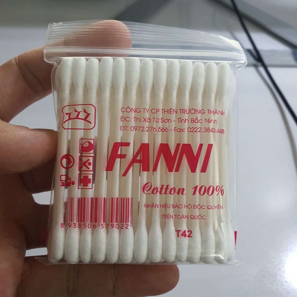 1 LỐ 12 GÓI TĂM BÔNG NGOÁY TAI FANNI