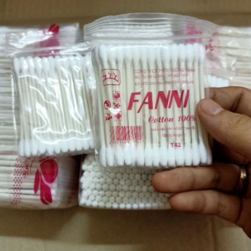 Gói 42 Tăm Bông Ngoáy Tai FANNI (LẺ 1 GÓI)