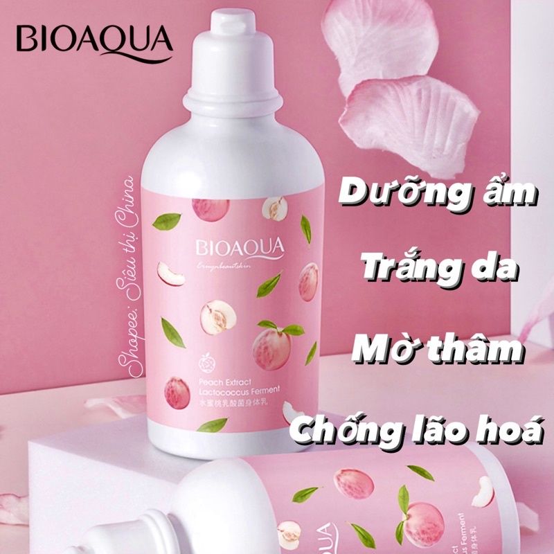 Sữa Dưỡng Thể Trắng Da Tinh Chất Đào BIOAQUA Mã BQY67963