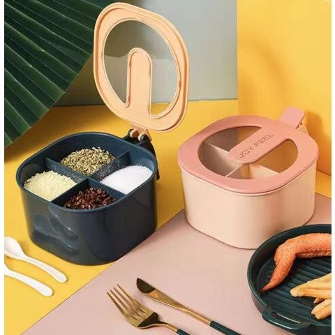Hộp Đựng Gia Vị 4 Ngăn ECOCO