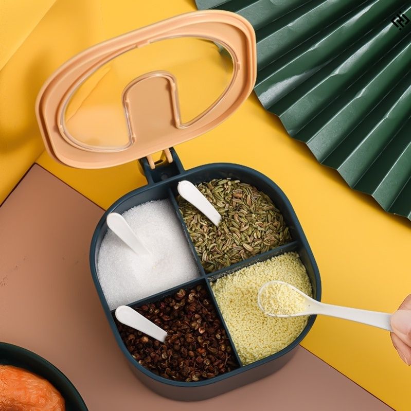 Hộp Đựng Gia Vị 4 Ngăn ECOCO