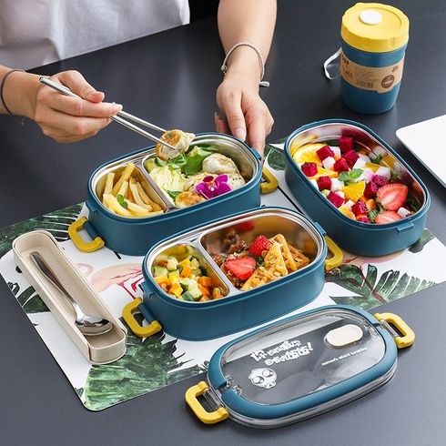 Hộp Cơm 2 Tầng iNox Giữ Nhiệt Hàn Quốc SUS304