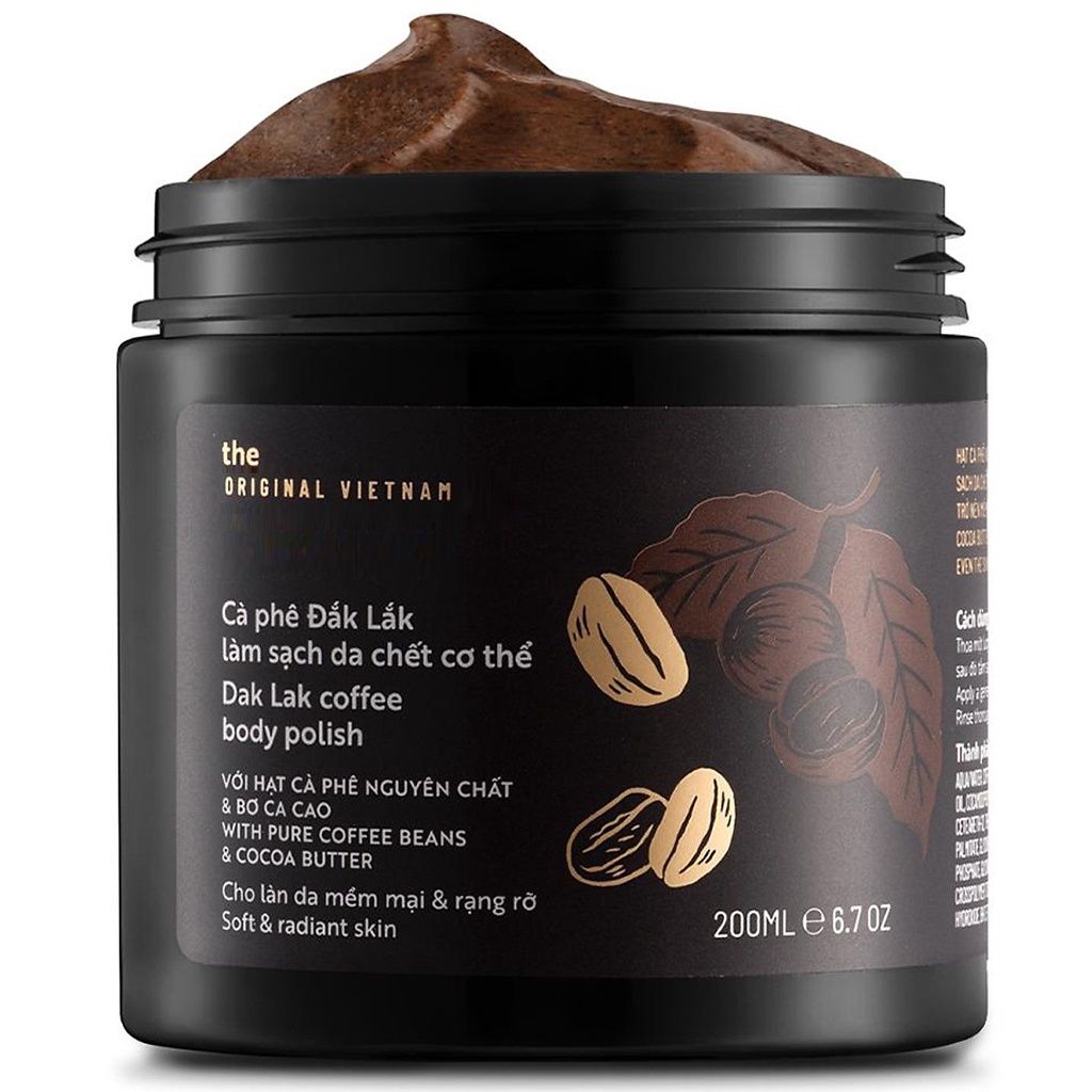 Cà Phê Bơ Cacao Tẩy Tế Bào Chết Hàng Việt Nam 200ml(Hũ)