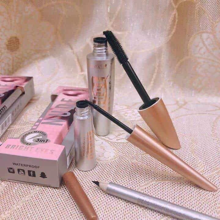 Set 3in1 Kẻ Mắt+Kẻ Mày+Mascara Hãng NUDE