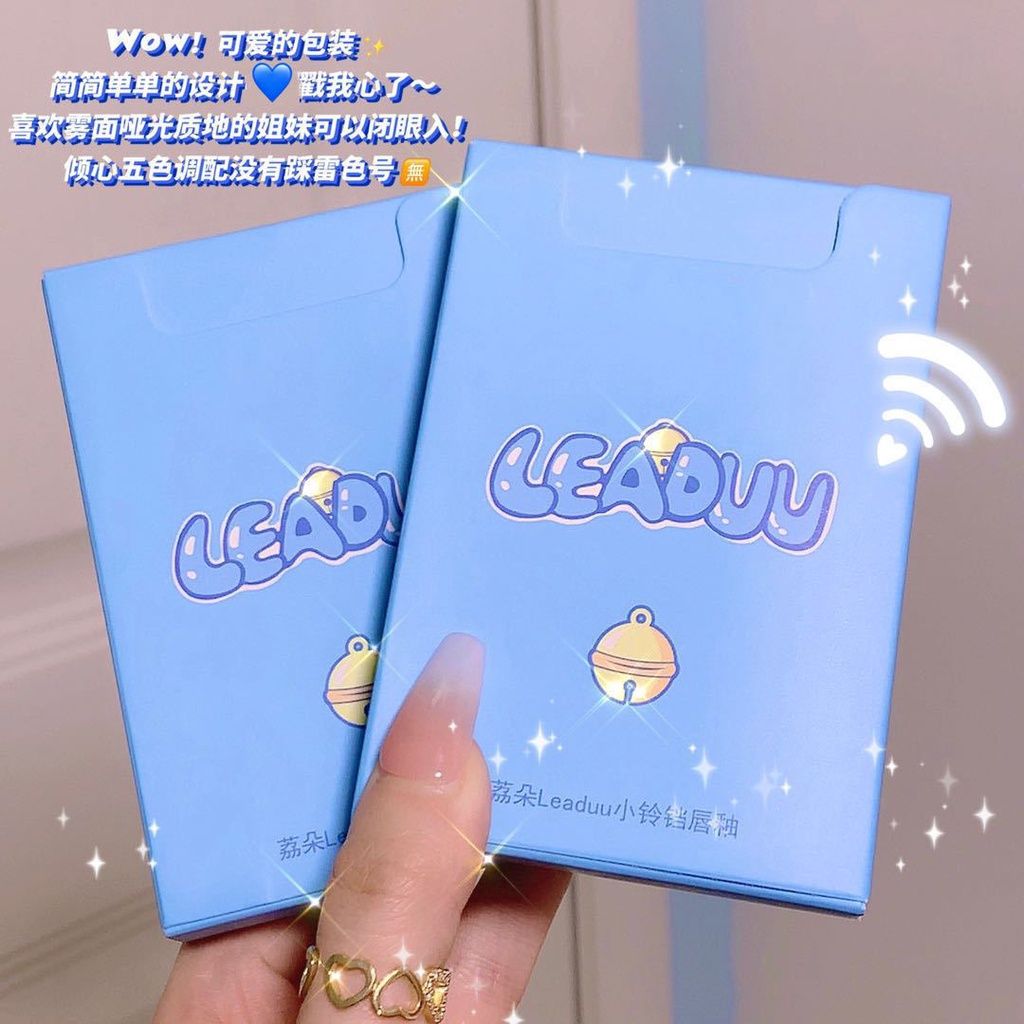 Set 5 Son Kem Lì LEADUU Vòng Cổ Đô Rê Mon(Hộp Giấy)