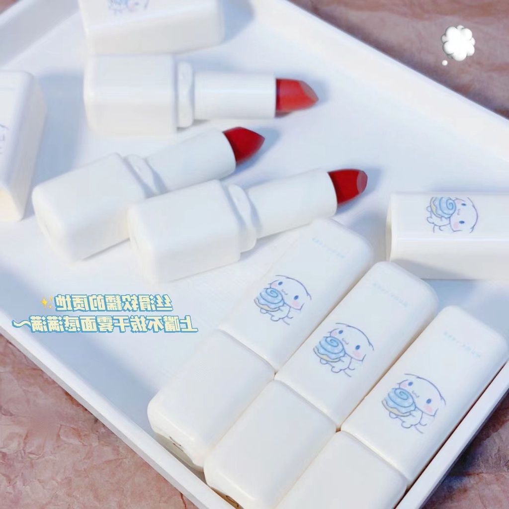 Set 3 Son Lì MUGE LEEN Thỏ Tai Dài(Trắng)