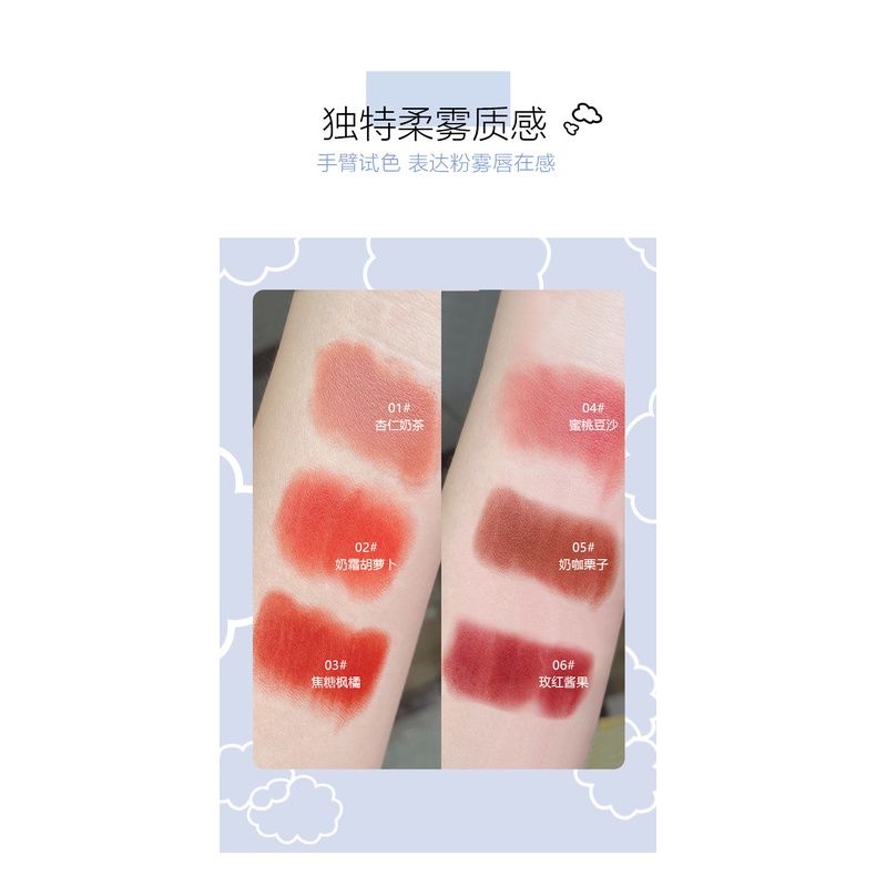 Set 3 Son Lì MUGE LEEN Thỏ Tai Dài(Trắng)
