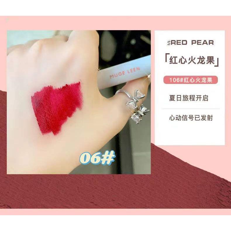 Set 6 Son Kem Lì MUGE LEEN Mèo Trắng