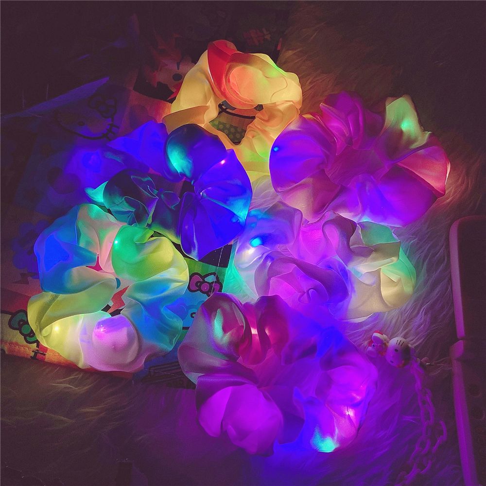 Chun buộc tóc SCRUNCHIES phát sáng nhấp nháy - màu ngẫu nhiên