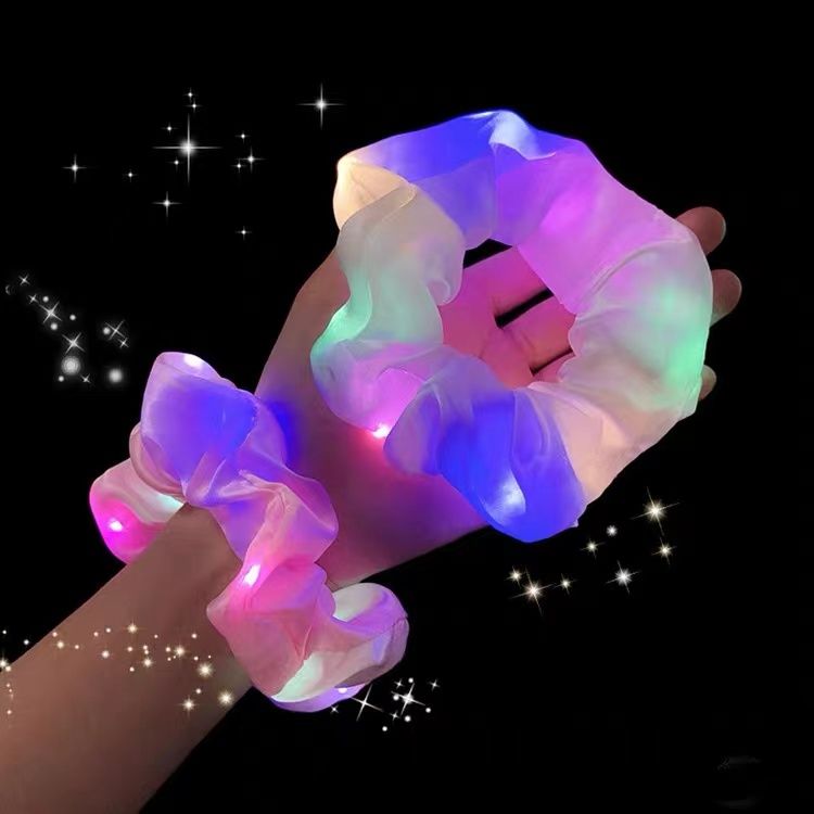 Chun buộc tóc SCRUNCHIES phát sáng nhấp nháy - màu ngẫu nhiên