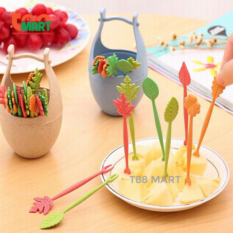 Bộ 10 Dĩa Ăn Hoa Quả Kèm Giỏ No.3399