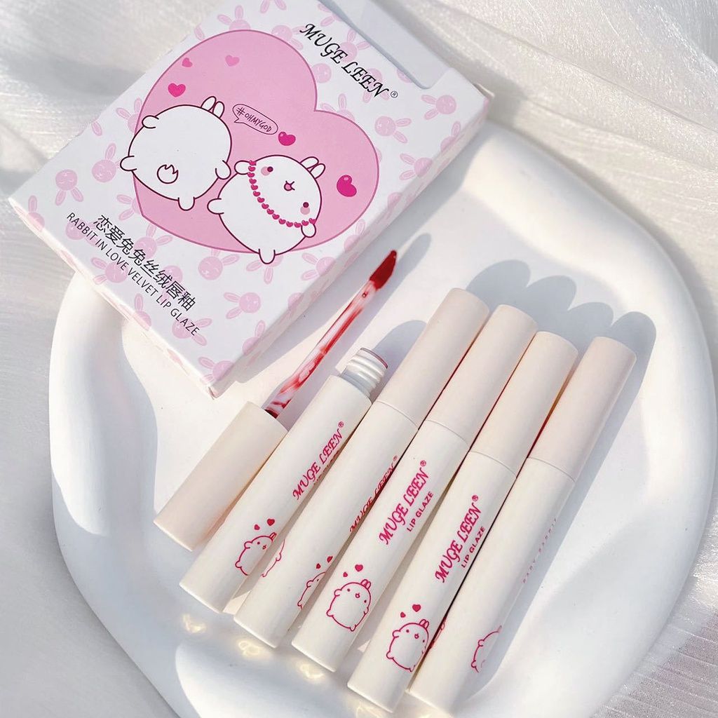 Set 5 Son Kem Lì MUGE LEEN Thỏ Love