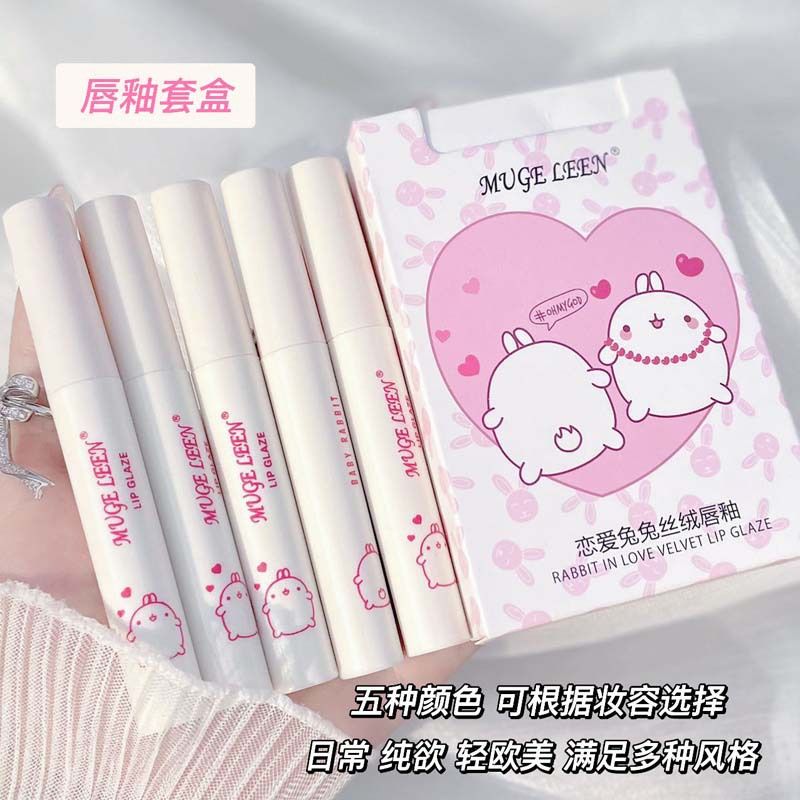 Set 5 Son Kem Lì MUGE LEEN Thỏ Love