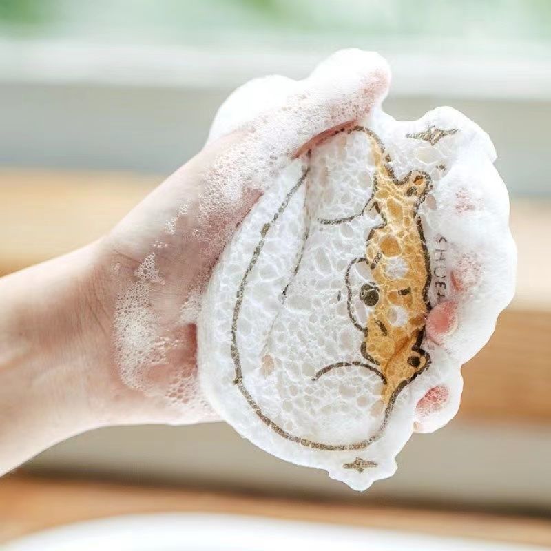 Bọt Biển Đa Năng Tạo Bọt Tắm & Rửa Bát Hình Thú Siêu Cute