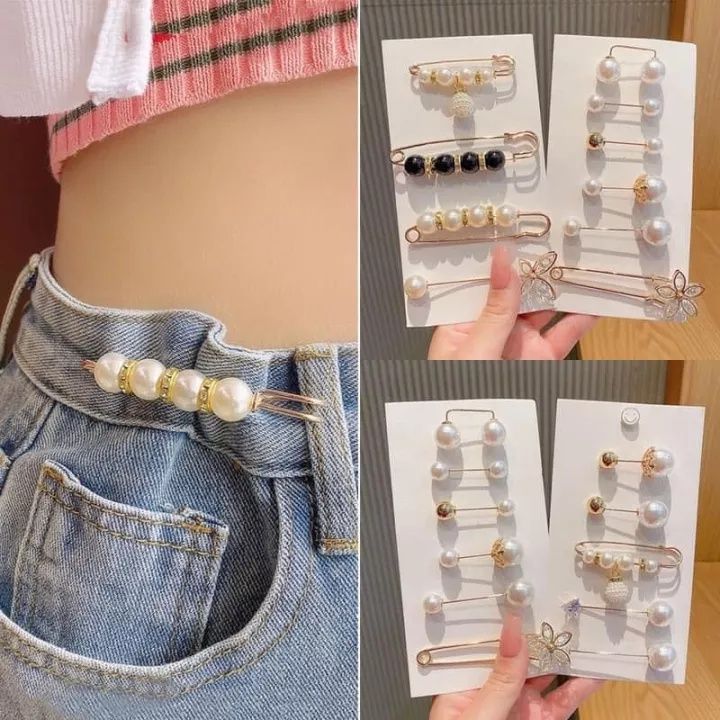 Set 4 Khuy Cài Quần Áo Thu Hẹp Eo