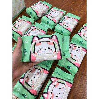 1 THÙNG 32 Gói Khăn Ướt Hình Mèo An Toàn Cho Bé 120 Tờ(PHÚ ĐẠT)