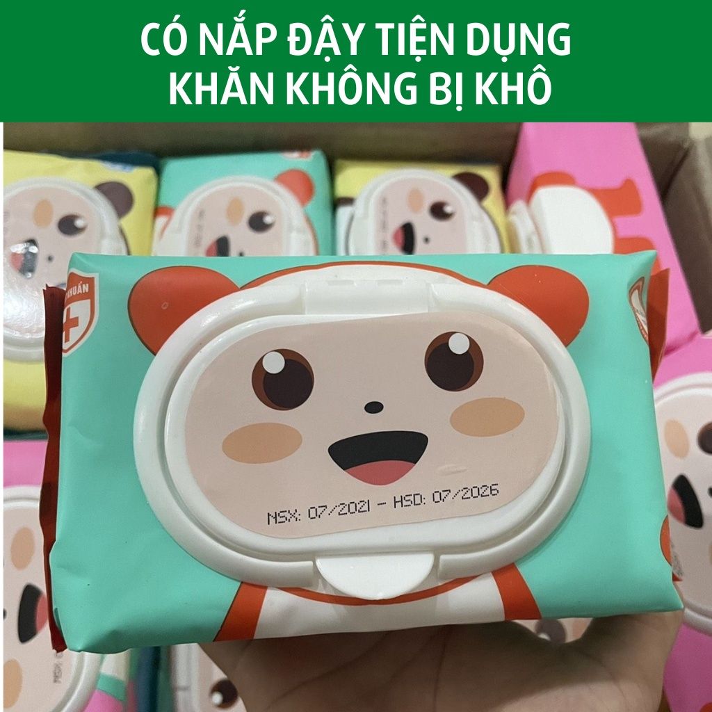 1 THÙNG 32 Gói Khăn Ướt Gấu Trúc An Toàn Cho Bé 120 Tờ(PHÚ ĐẠT)