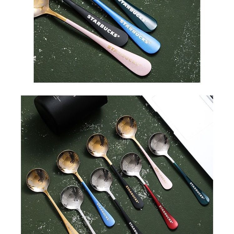 Set 4 Thìa Starbucks Siêu Đẹp(Loại Ngắn)