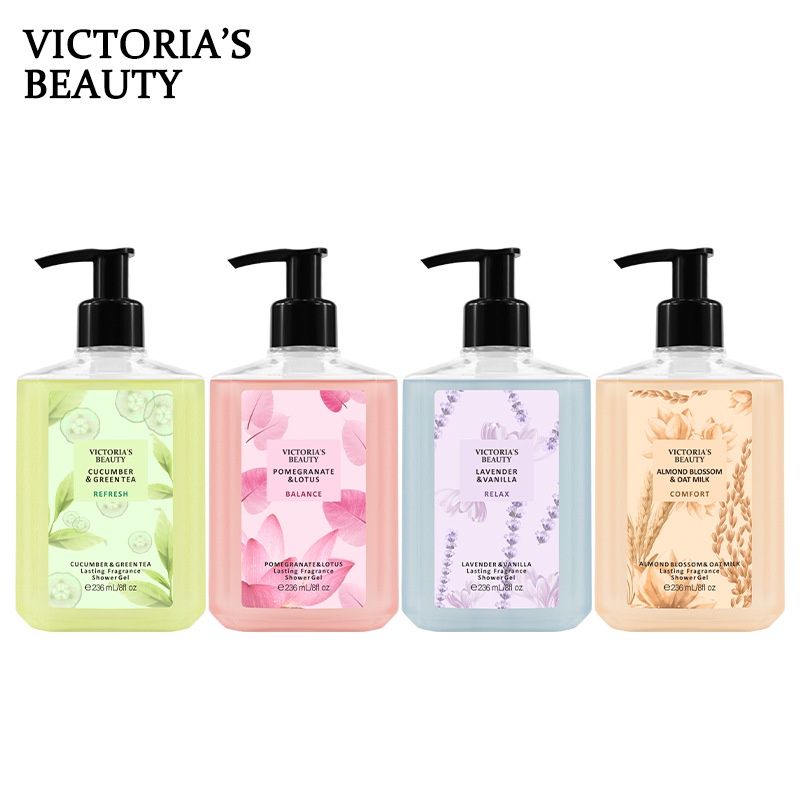 Sữa Tắm Nước Hoa Dưỡng Ẩm Sâu VICTORIA 236ml (Chai Vuông Vòi Đen)