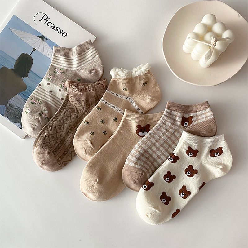 Set 6 Tất Gấu Kiểu Mới Cho Bạn Gái(Cổ Trung)