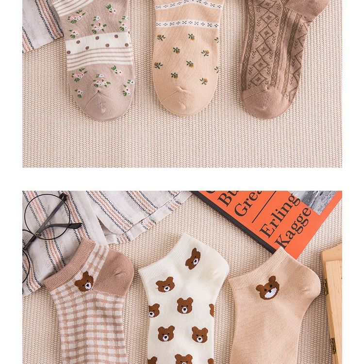 Set 6 Tất Gấu Kiểu Mới Cho Bạn Gái(Cổ Trung)