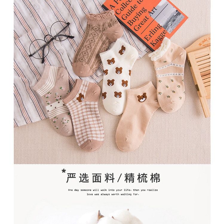 Set 6 Tất Gấu Kiểu Mới Cho Bạn Gái(Cổ Trung)