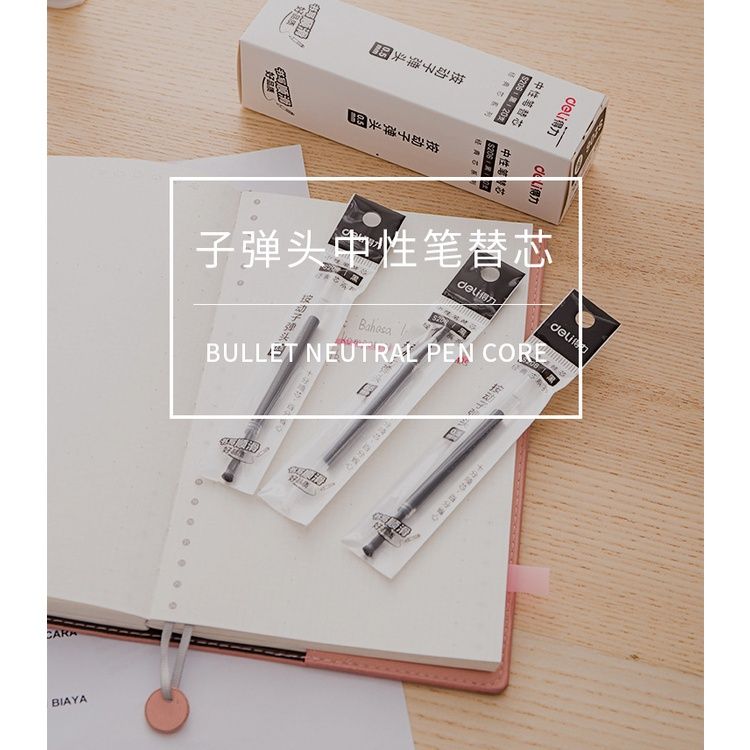 [BÁN LẺ 1]Ruột Bút Gel DELI S206 S01 33388 S11 0.5mm - Đỏ