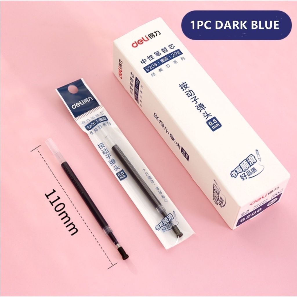 [BÁN LẺ 1]Ruột Bút Gel DELI S206 S01 33388 S11 0.5mm - Đen