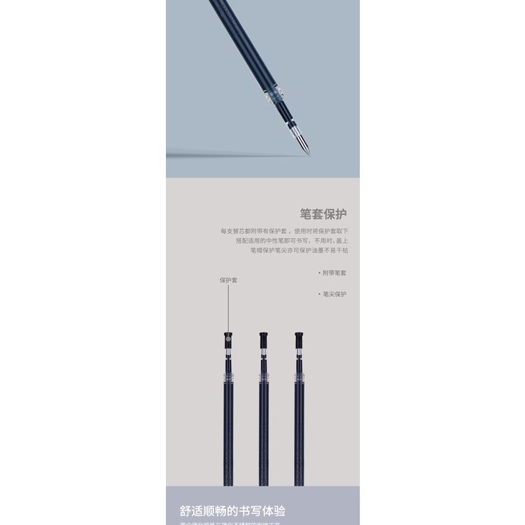 Hộp 20 Ruột Bút Gel DELI S206 S01 33388 S11 0.5mm[NGUYÊN HỘP] - Xanh
