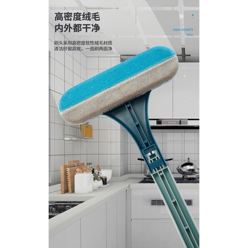 Cây Lau Kính Vạn Năng 2 Đầu Lắp Ghép Nối Dài Cán
