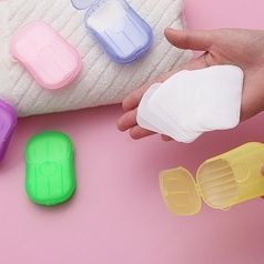 Xà Phòng Giấy Hộp Nhiều Miếng Tiện Dụng(Miếng Dài / Hộp Bầu Dục)