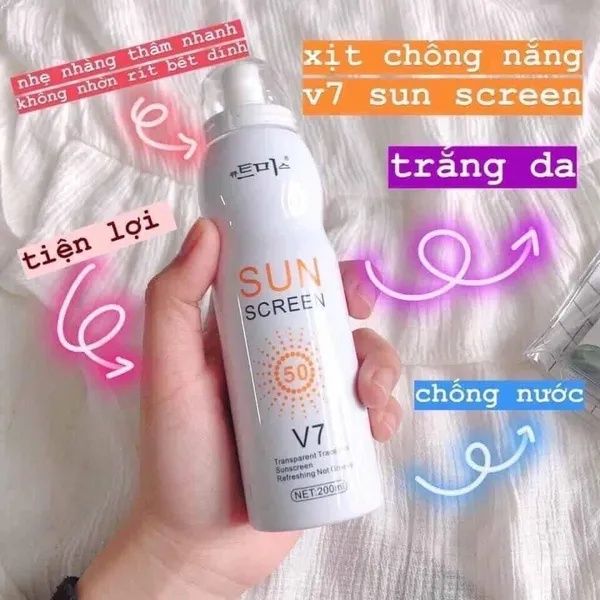 Xịt Chống Nắng V7 200ml No.KANN3503