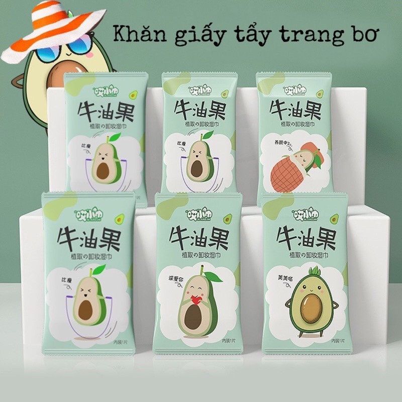 Combo 10 Khăn Giấy Ướt Tẩy Trang Chiết Xuất Bơ