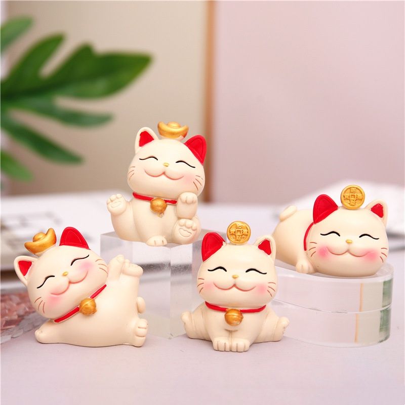 BÁN LẺ 1 MÈO THẦN TÀI SỨ TRANG TRÍ Ô TÔ,DECOR BÀN HỌC BÀN LÀM VIỆC(SỨ SJ0001) - SJ0001-3