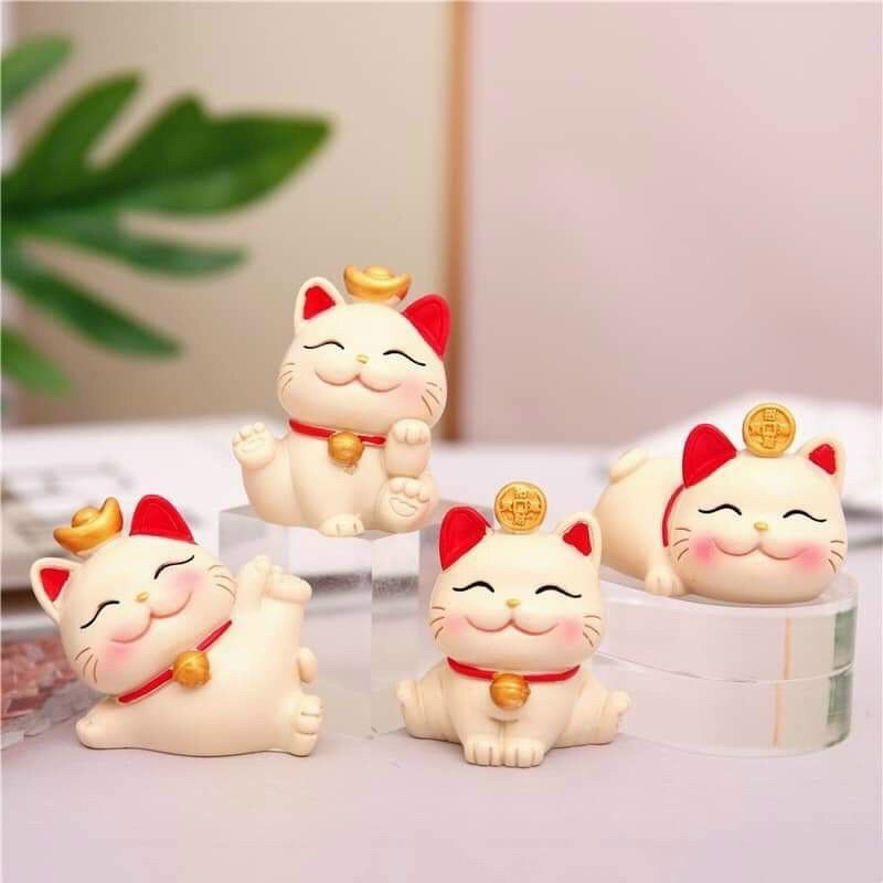 BÁN LẺ 1 MÈO THẦN TÀI SỨ TRANG TRÍ Ô TÔ,DECOR BÀN HỌC BÀN LÀM VIỆC(SỨ SJ0001) - SJ0001-3