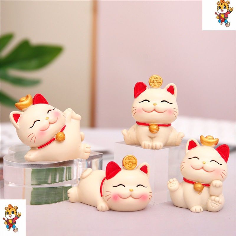 BÁN LẺ 1 MÈO THẦN TÀI SỨ TRANG TRÍ Ô TÔ,DECOR BÀN HỌC BÀN LÀM VIỆC(SỨ SJ0001) - SJ0001-3
