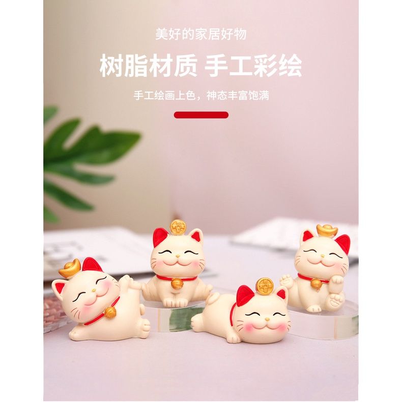 BÁN LẺ 1 MÈO THẦN TÀI SỨ TRANG TRÍ Ô TÔ,DECOR BÀN HỌC BÀN LÀM VIỆC(SỨ SJ0001) - SJ0001-3