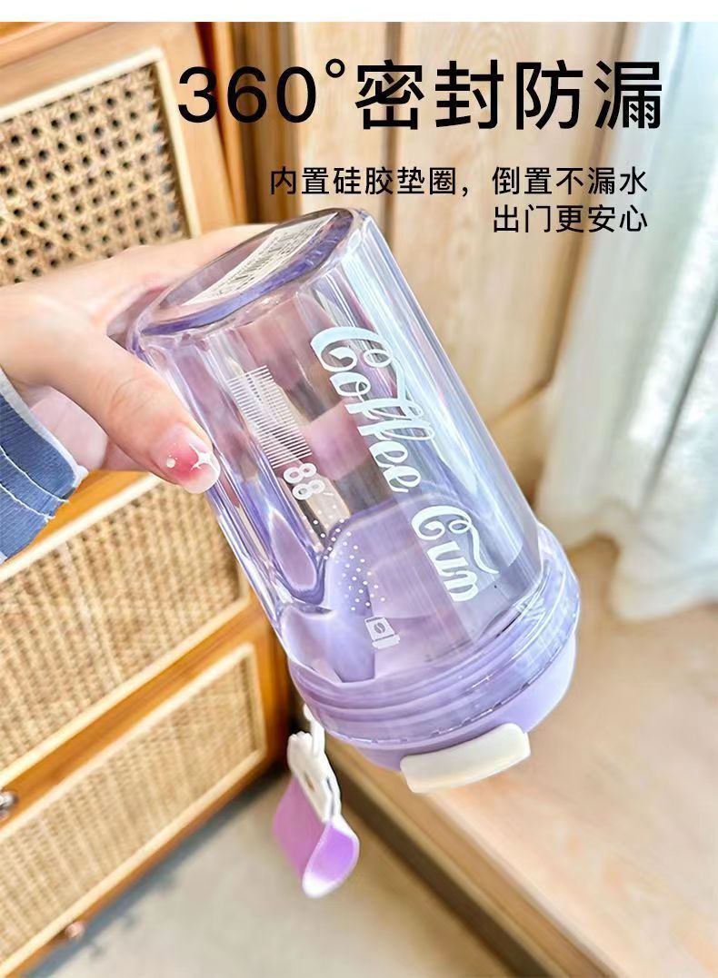 Bình Nước COFFE CUP NHỰA Trong Kiểu Cocacola