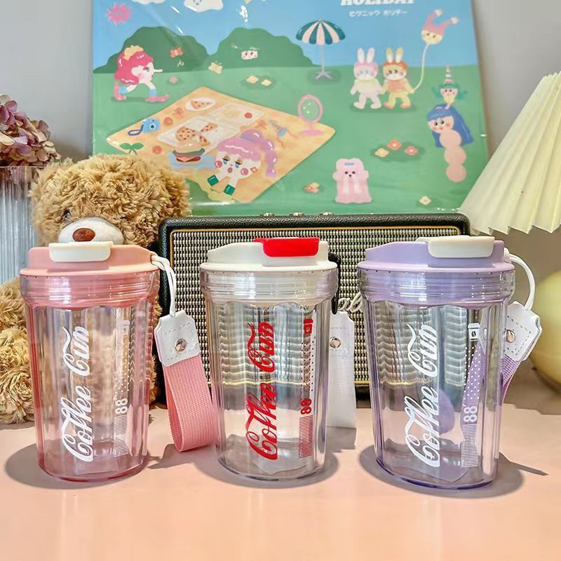 Bình Nước COFFE CUP NHỰA Trong Kiểu Cocacola