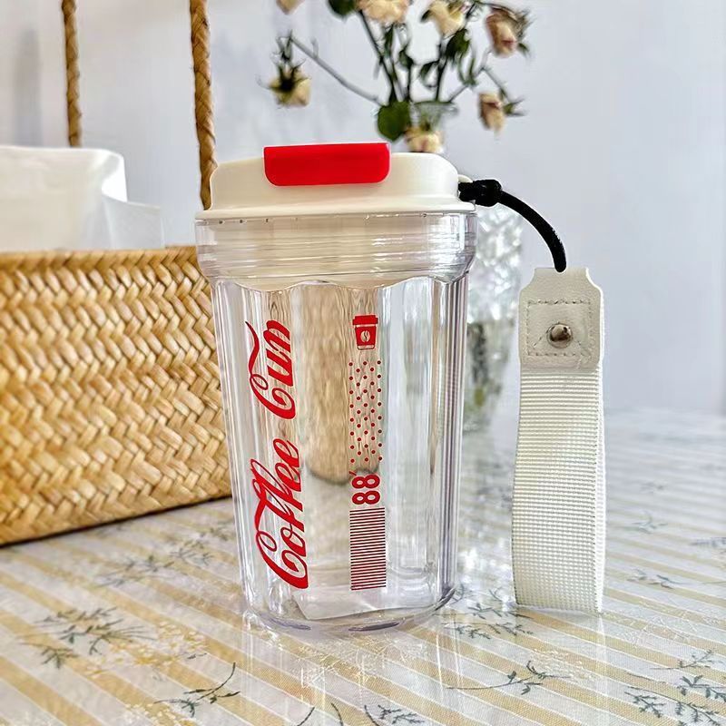 Bình Nước COFFE CUP NHỰA Trong Kiểu Cocacola