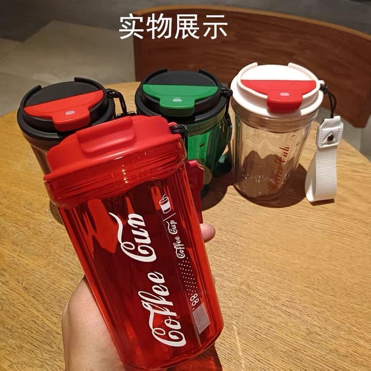 Bình Nước COFFE CUP NHỰA Trong Kiểu Cocacola