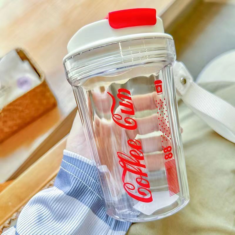 Bình Nước COFFE CUP NHỰA Trong Kiểu Cocacola