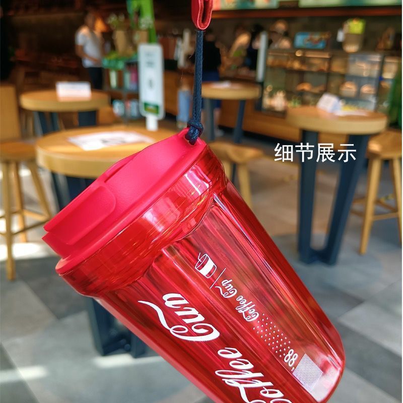 Bình Nước COFFE CUP NHỰA Trong Kiểu Cocacola