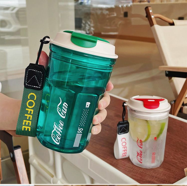 Bình Nước COFFE CUP NHỰA Trong Kiểu Cocacola