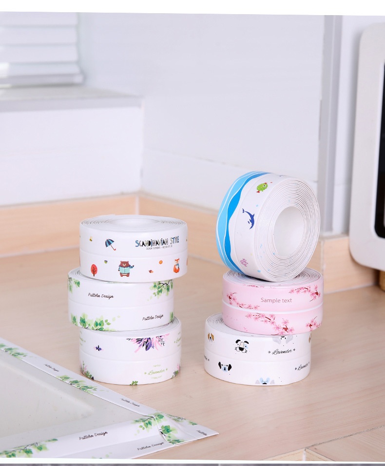Cuộn Băng Keo Dán Mép Tường Chống Thấm Loại Có Họa Tiết(Túi PPF)MỚI