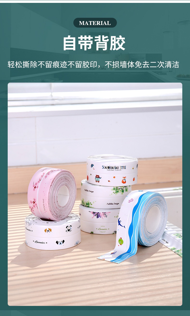 Cuộn Băng Keo Dán Mép Tường Chống Thấm Loại Có Họa Tiết(Túi PPF)MỚI