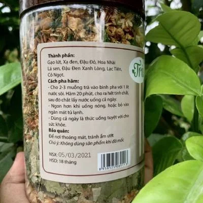 Trà Gạo Lứt Xạ Đen 350g(Hộp Tròn)