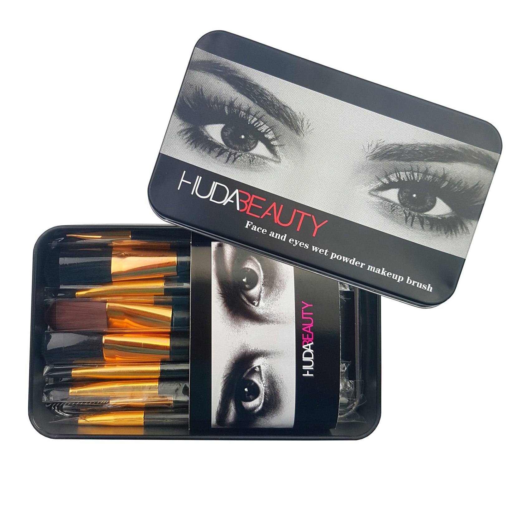 Bộ Cọ Trang Điểm 12 Cây HUDABEAUTY MAC Hộp Đen