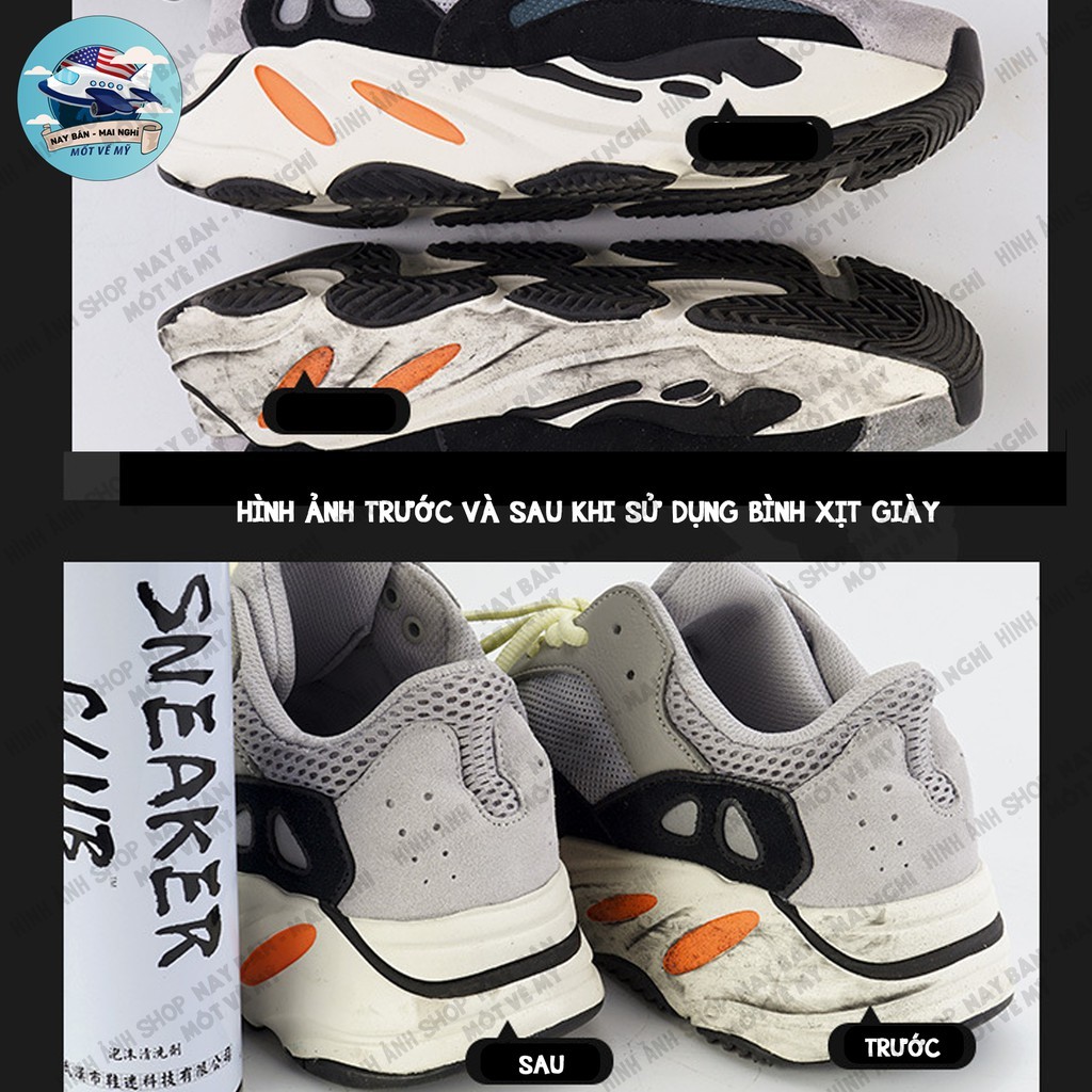 Chai Xịt Bọt Tuyết Vệ Sinh Giày SNEAKER CLUB 300ML(CHAI TRẮNG)